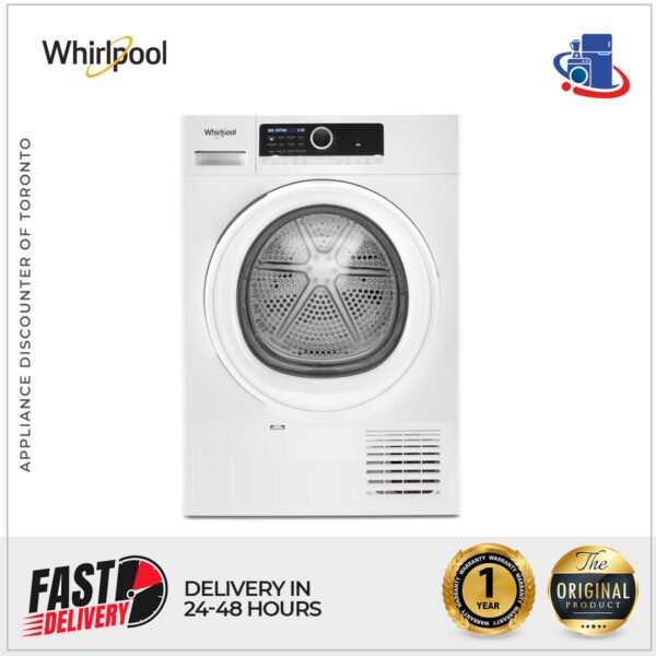 Whirlpool 4.3 cu. ft. Small Space Ventless Dryer with Heat Pump Technology (Model WCD3090JW)