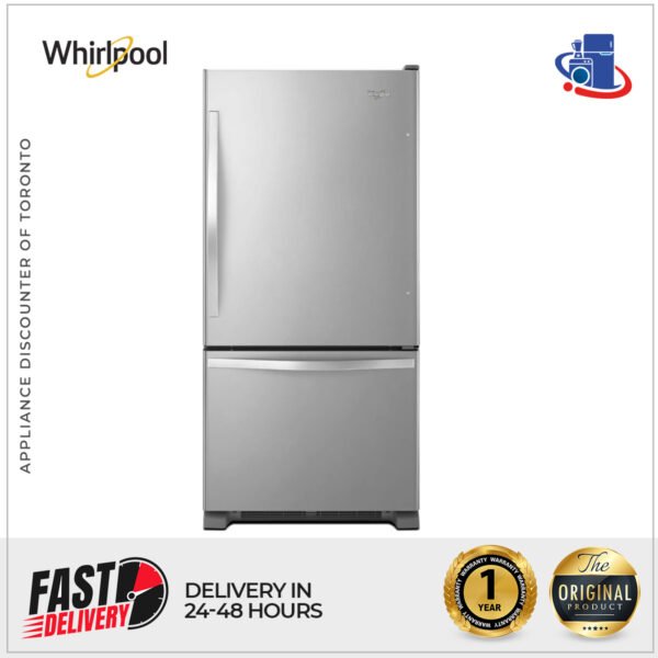 Whirlpool 22 cu. ft. Bottom Freezer Refrigerator with Freezer Drawer (Model WRB322DMBM)
