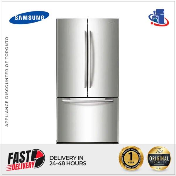 Samsung 32-Inch Wide 18 cu. ft. French Door Refrigerator (Model RF18HFENBSR)