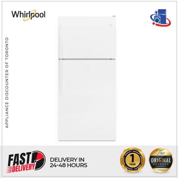 Whirlpool 30-Inch Wide 18 cu. ft. Top Freezer Refrigerator with Adjustable Shelves (Model WRT148FZDW)