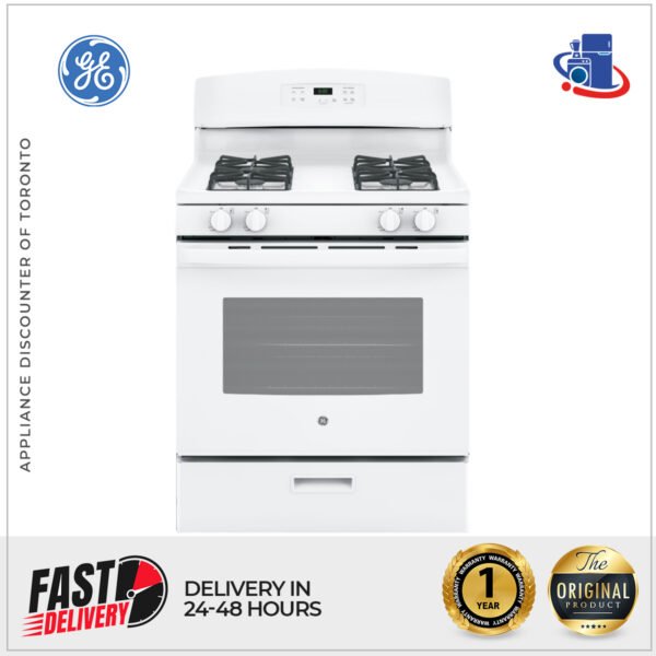 GE 30-Inch Freestanding Gas Range with Precise Simmer Burner (Model JCGBS60DEKWW)