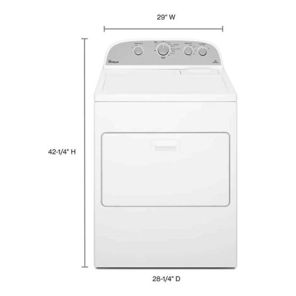Whirlpool 7.0 cu. ft. Electric Dryer with Wrinkle Shield™ Option (Model WED5000DW) - Image 4