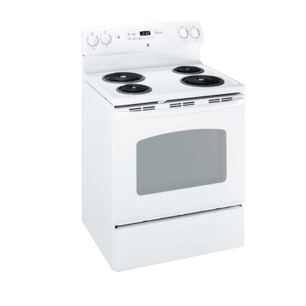 GE 30-Inch Freestanding Electric Range with Storage Drawer (Model JCBP240DMWW) - Image 2