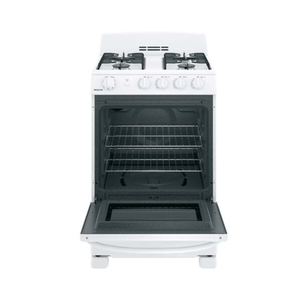 GE 24-Inch Freestanding Gas Range with 2.9 cu. ft. Oven (Model JCGAS300DMWW) - Image 4